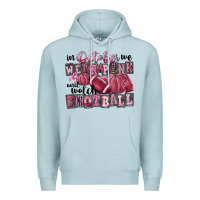 Blue Mist in october we wear pink and watch football Premium Hoodie - FaDigitalArtStudio