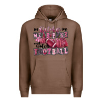 Chestnut in october we wear pink and watch football Premium Hoodie - FaDigitalArtStudio