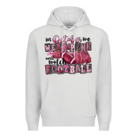 Dove Grey in october we wear pink and watch football Premium Hoodie - FaDigitalArtStudio