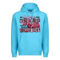 Ocean Blue in october we wear pink and watch football Premium Hoodie - FaDigitalArtStudio