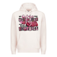 Pale Pink in october we wear pink and watch football Premium Hoodie - FaDigitalArtStudio
