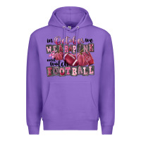 Purple in october we wear pink and watch football Premium Hoodie - FaDigitalArtStudio