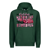 Sports Green in october we wear pink and watch football Premium Hoodie - FaDigitalArtStudio