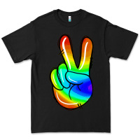 Black rainbow peace sign Premium Tee - Jasminsmagicworld