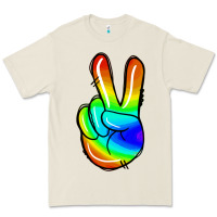 Bone rainbow peace sign Premium Tee - Jasminsmagicworld
