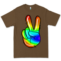 Cacao rainbow peace sign Premium Tee - Jasminsmagicworld