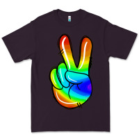 Plum rainbow peace sign Premium Tee - Jasminsmagicworld