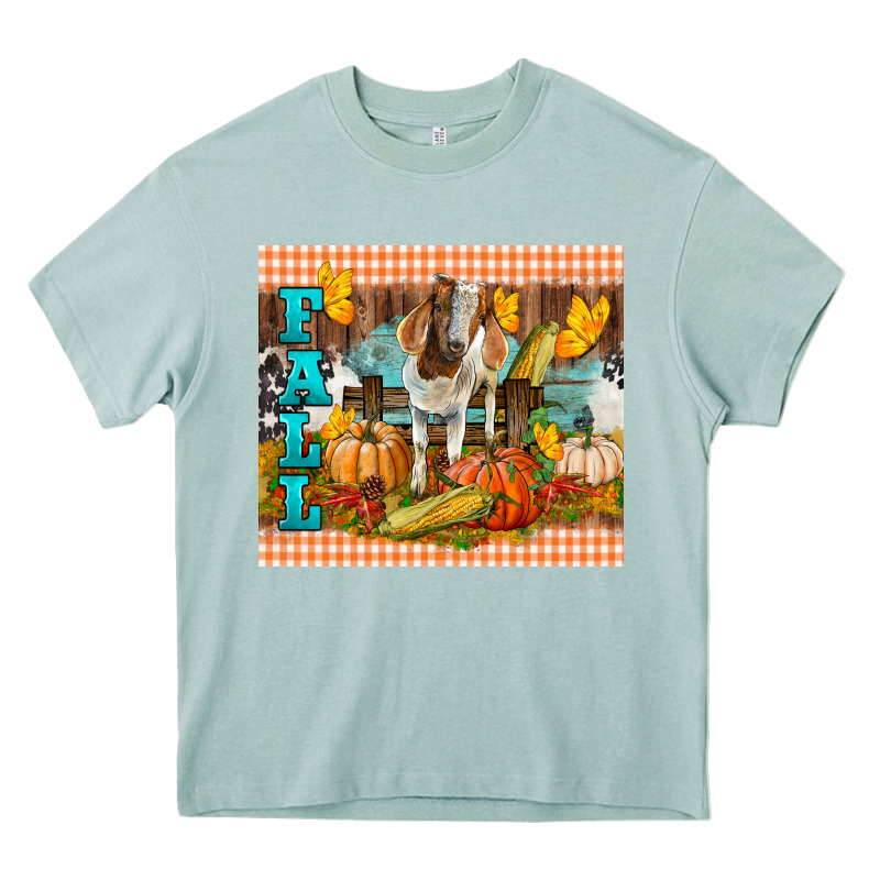 Fall With Baby Goat Heavy Core Tee by LillyAllenDesigns | Teevron