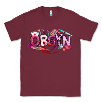 Burgundy Valentine OBGYN Classic Tee - CowhideDigitalArt