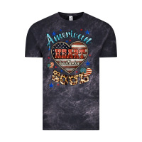 Cloud Black American heart southern soul Vintage Tee - HowdyJamesFarm