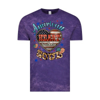 Cloud Purple American heart southern soul Vintage Tee - HowdyJamesFarm