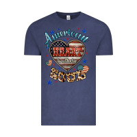 Vintage Denim American heart southern soul Vintage Tee - HowdyJamesFarm