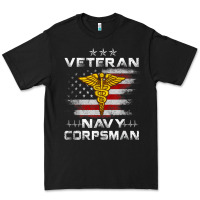Black Veteran Navy Corpsman Patriotic 4th of July Gifts Premium Tee - minhPixels