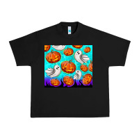 Black halloween pumpkins with ghosts Urban Heavy Tee - TumblerDesignByShophia