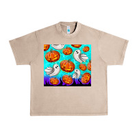 French Oak halloween pumpkins with ghosts Urban Heavy Tee - TumblerDesignByShophia