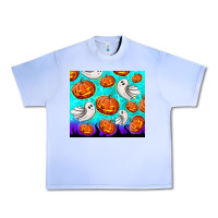 Grape Ice halloween pumpkins with ghosts Urban Heavy Tee - TumblerDesignByShophia