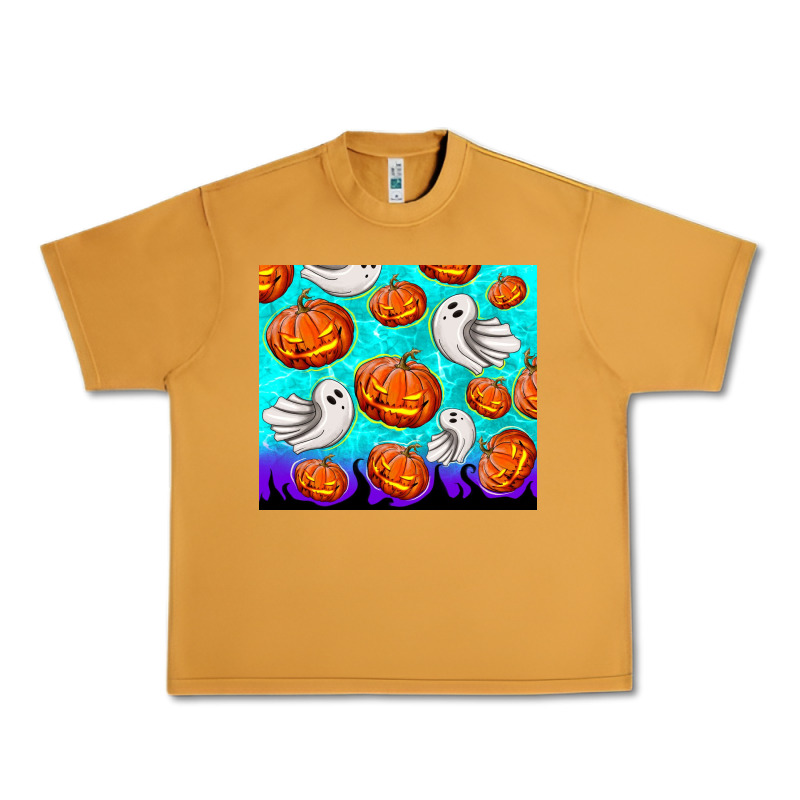 Halloween Pumpkins With Ghosts Urban Heavy Tee by TumblerDesignByShophia | Teevron