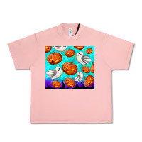 Salmon halloween pumpkins with ghosts Urban Heavy Tee - TumblerDesignByShophia