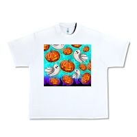 White halloween pumpkins with ghosts Urban Heavy Tee - TumblerDesignByShophia