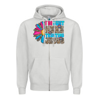 Dove Grey im just here trusting jesus Zipper Hoodie - CowhideDigitalArt