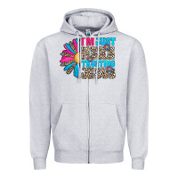 Heather Grey im just here trusting jesus Zipper Hoodie - CowhideDigitalArt