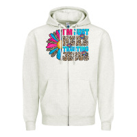 Oatmeal Heather im just here trusting jesus Zipper Hoodie - CowhideDigitalArt