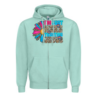 Seafoam im just here trusting jesus Zipper Hoodie - CowhideDigitalArt