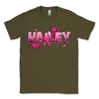 Army Green Personalized Pink Cancer Themed Name Classic Tee - NancyCooperArtShop