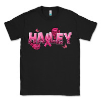 Black Personalized Pink Cancer Themed Name Classic Tee - NancyCooperArtShop