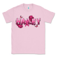 Bubblegum Pink Personalized Pink Cancer Themed Name Classic Tee - NancyCooperArtShop