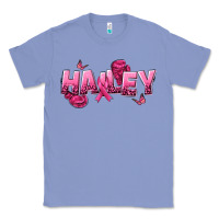 Colony Blue Personalized Pink Cancer Themed Name Classic Tee - NancyCooperArtShop