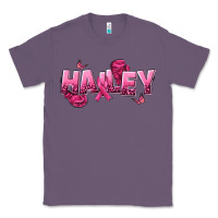 Lavender Personalized Pink Cancer Themed Name Classic Tee - NancyCooperArtShop
