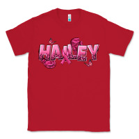 Red Personalized Pink Cancer Themed Name Classic Tee - NancyCooperArtShop