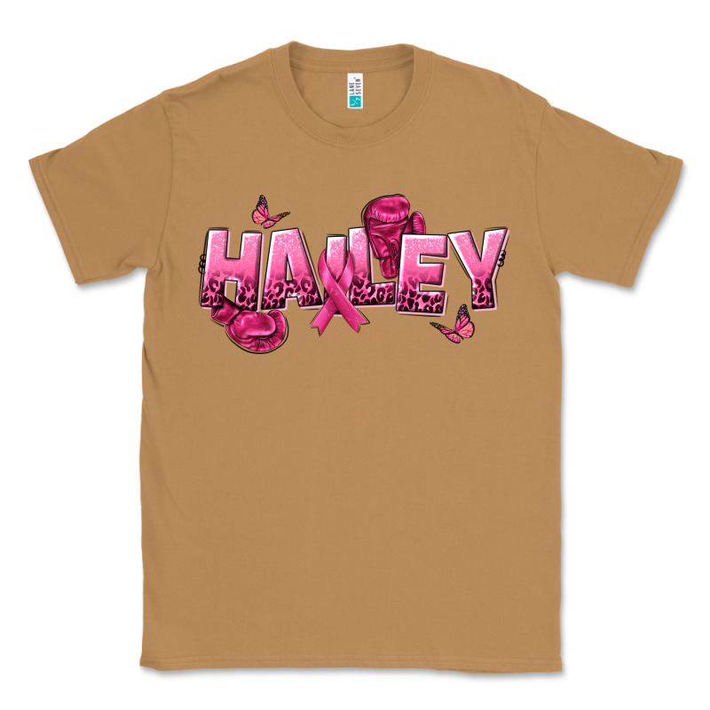 Personalized Pink Cancer Themed Name Classic Tee by NancyCooperArtShop | Teevron