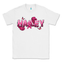 White Personalized Pink Cancer Themed Name Classic Tee - NancyCooperArtShop