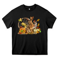 Black Fall Rabbit Heavy Core Tee - LillyAllenDesigns