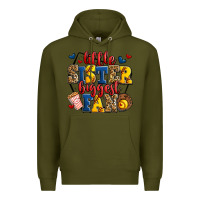 Army Green little sister biggest fan softball Premium Hoodie - Jasminsmagicworld