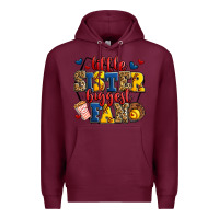 Burgundy little sister biggest fan softball Premium Hoodie - Jasminsmagicworld