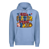 Colony Blue little sister biggest fan softball Premium Hoodie - Jasminsmagicworld