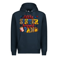 Navy little sister biggest fan softball Premium Hoodie - Jasminsmagicworld