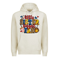 Oatmeal Heather little sister biggest fan softball Premium Hoodie - Jasminsmagicworld