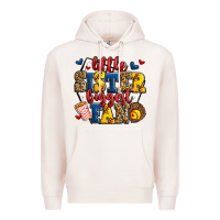 Pale Pink little sister biggest fan softball Premium Hoodie - Jasminsmagicworld