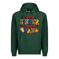 Sports Green little sister biggest fan softball Premium Hoodie - Jasminsmagicworld