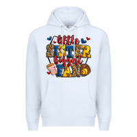 White little sister biggest fan softball Premium Hoodie - Jasminsmagicworld