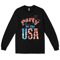 Black Party in the USA 4th of july Long Sleeve Tee - HowdyJamesFarm