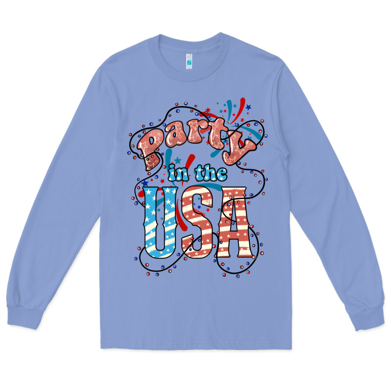 Party In The Usa 4th Of July Long Sleeve Tee by HowdyJamesFarm | Teevron