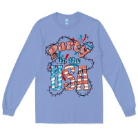 Colony Blue Party in the USA 4th of july Long Sleeve Tee - HowdyJamesFarm