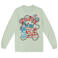 Matcha Party in the USA 4th of july Long Sleeve Tee - HowdyJamesFarm