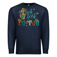 Navy but first coffee Premium Sweatshirt - Artiststas