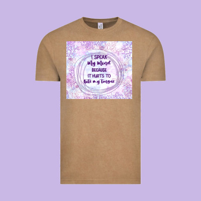 It Hurts To Bite My Tongue Vintage Tee Designed By Tumblerdesignbyshophia
